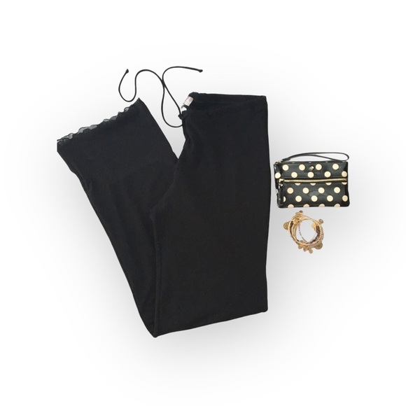 new Papillon Blanc 🝮 Semi Sheer Comfy Lounge Pant 🝮 Versatile Evening 🝮 Black - Picture 2 of 16